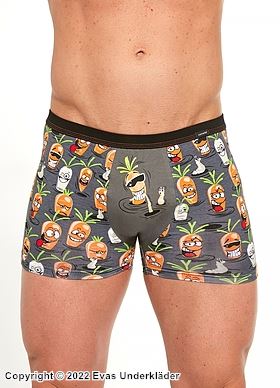 Boxershorts, myk bomull, gulrøtter